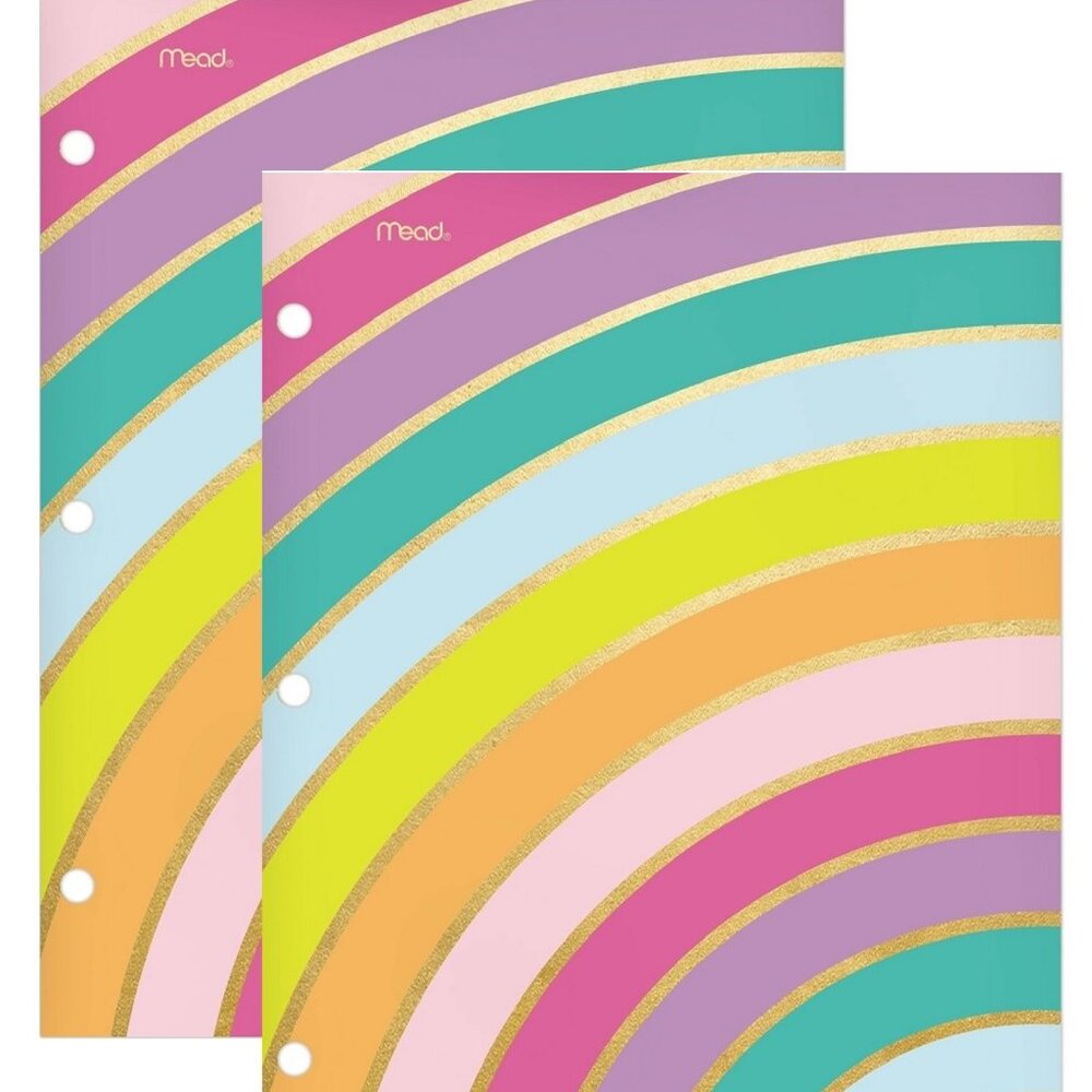 Mead Rainbow Gold Portfolios (Qty=2), Gold Shine, 12" x 9-3/8"